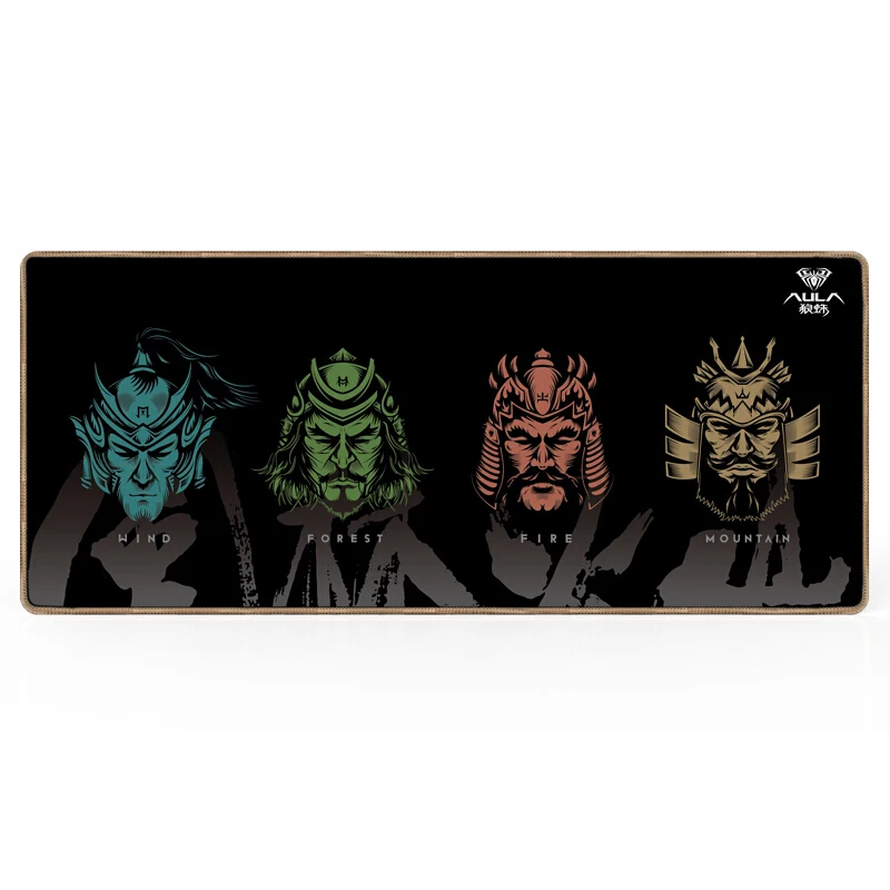 

AULA 300*700mm Furinkazan Computer Mouse Pad Anime Black Gaming Mat for Mouse Game Big Mousepad Keyboard Desk Mat Large XXL XL
