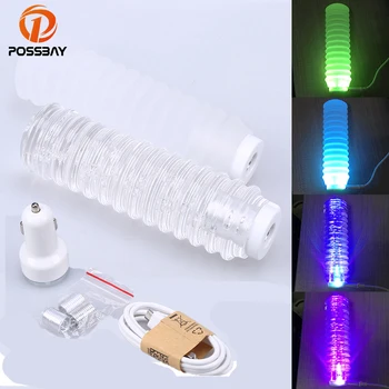 

POSSBAY Manual Gear Stick Shift Shifter LED Light Colorful Gear Knob Universal for Manual Car 15/20cm Handbrake Grip Cover