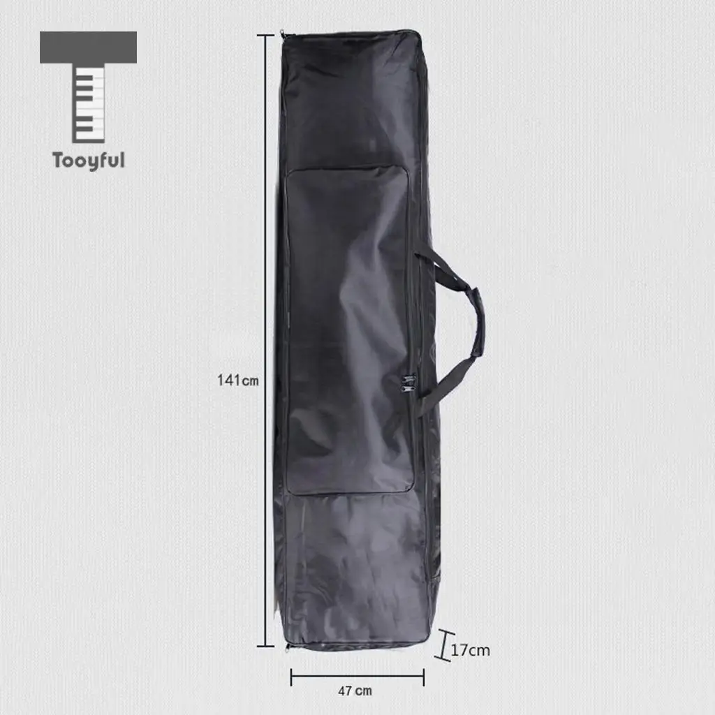 Tooyful 88 Key Keyboard Carry Bag Big Storage Case for Digital Electric Piano Black