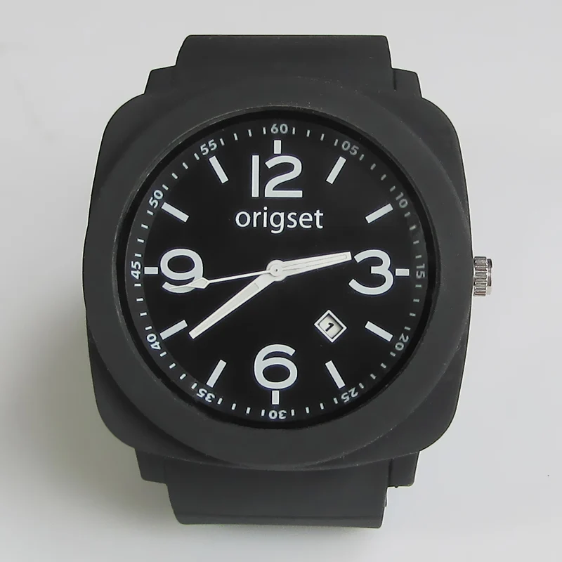 

silicone rubber sports men watch hodinky Japan movement stainless steel free shipping interchange straps