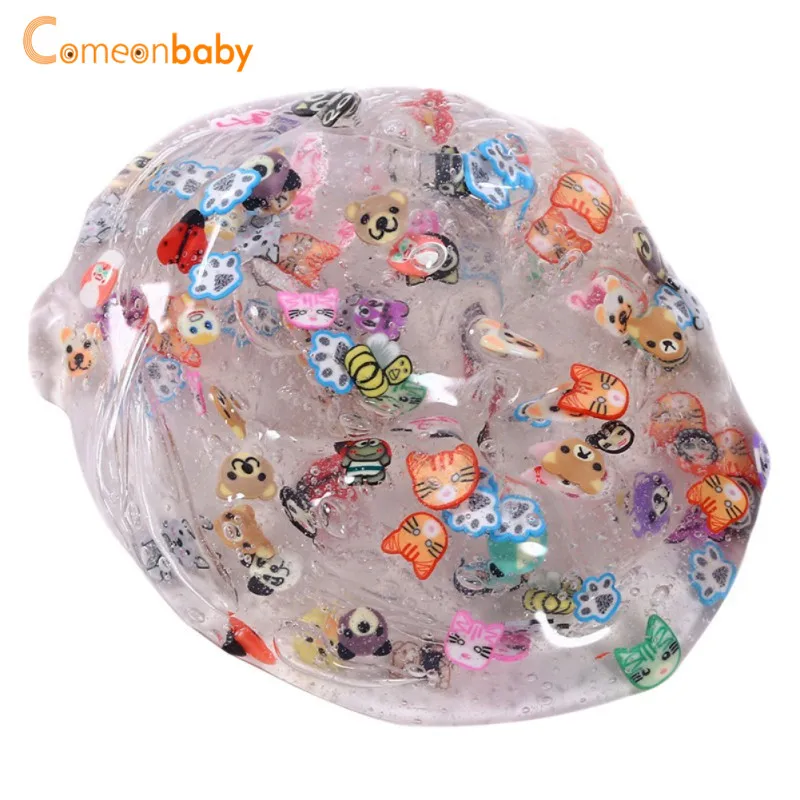 

Glowing Slime Fluffy Mud Animail Candy Crystal Colorful DIY Soft Transparent Clear Slime Plasticine Vent Anti Stress Toys