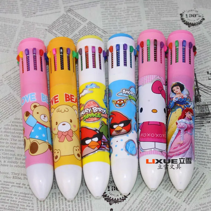 12 Colors In One Ballpoint Pens 0.7mm Refill Pen Korean Stationery