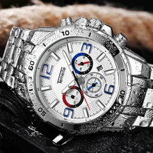TEMEITE модные спортивные кварцевые часы Для мужчин полный Сталь 3 суб-набор 6 Руки 24 часа часы Топ Роскошные Брендовые мужские Водонепроницаемый наручные часы