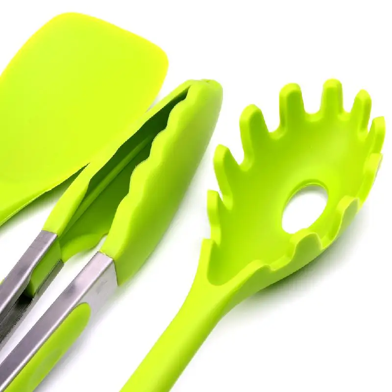 10 шт./компл. антипригарная силиконовая кухонная утварь|cooking set|kitchen cooking setsilicone utensil