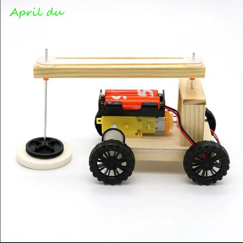 

April Du DIY Electric Sweeping Robot Model Physical Science Experiment Invention Children Creative Educational Toys,1set
