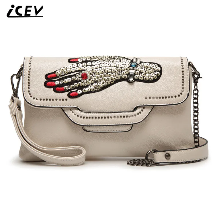 ICEV New Arrival Diamonds Design font b Handbag b font High Quality Chain font b Women