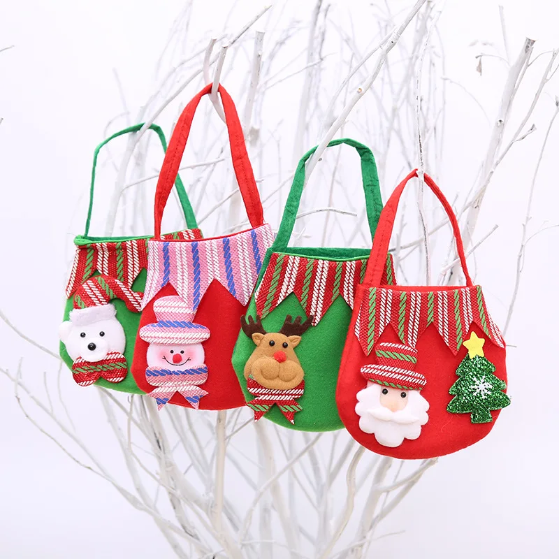 Рождественская елка чулки Подарочная сумка рождественское подвесное украшение украшения с героями мультфильмов рождественские мешки емкости для конфет домашние вечерние детские подарки