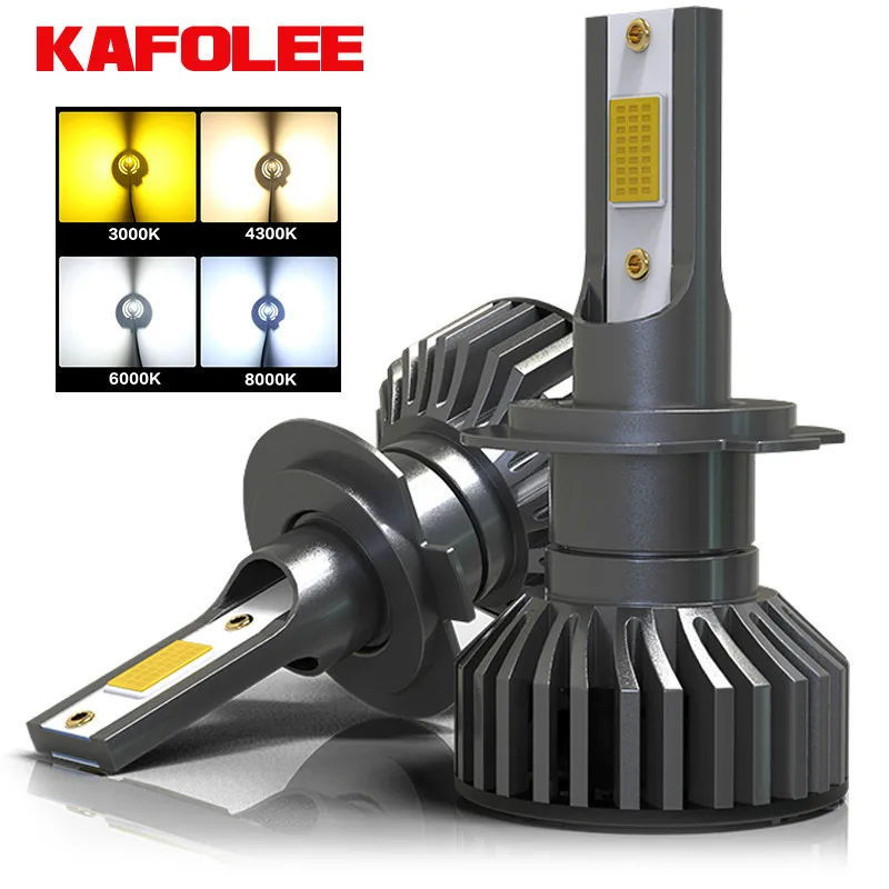 KAFOLEE 3 цвета на выбор лампы для автомобильных фар H4 LED H7 H1 H3 H11 H16 HIR2 9005 HB3 9006 HB4 H8 4300K