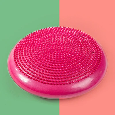 rose red Мячи для йоги Пилатес массажные накладки для балансировки колеса удержание равновесия диск Массажный коврик-подушка мяч фитнес упражнения тренировочный мяч 0,3 - Цвет: rose red