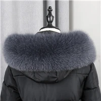 winter new fashion men and women models real fox raccoon fur collar cap collar - Цвет: Флуоресцентный желтый