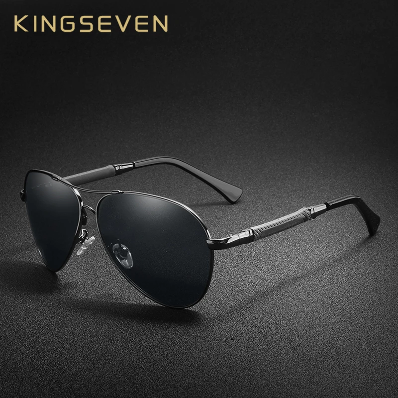 KINGSEVEN High Quality Pilot Sunglasses Men Polarized UV400 Sun glasses Goggle Oculos De Sol Accessories Driving Eyewear KINGSEVEN High Quality Pilot Sunglasses Men Polarized UV400 Sun glasses Goggle Oculos De Sol Accessories Driving Eyewear
