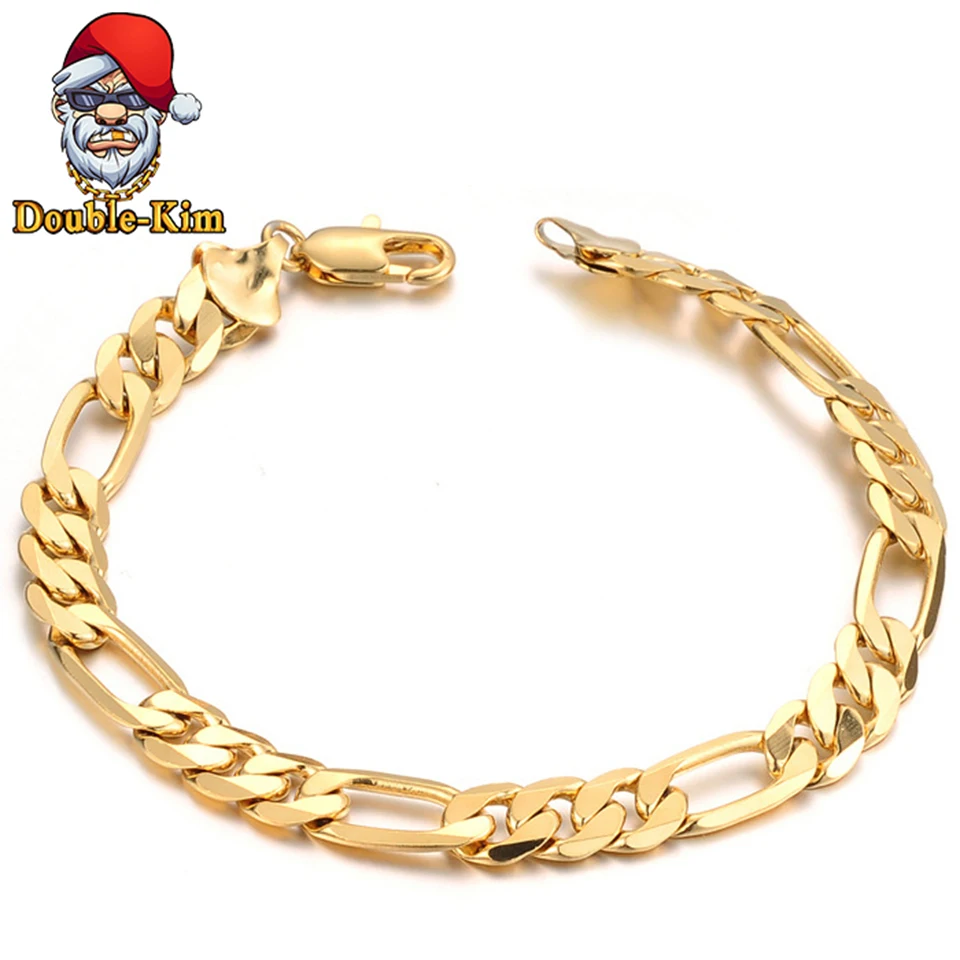 

Simple Gold Bracelet Hip-Hop Street Culture Titanium Stainless Steel Material Gold Chain Bracelet Men Fashion Trendy Jewelry