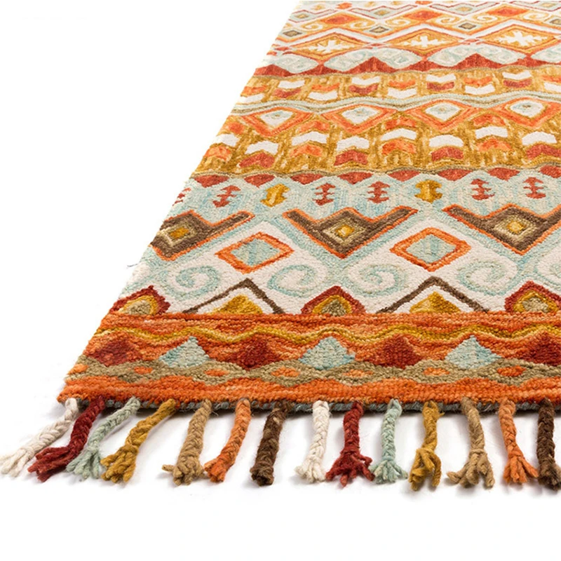 Американский пасторальный кантри ручной работы шерсть высокой плотности плотная шерсть 1,5 миллионов точка персидский области ковер яркий красочный Коврик для спальни