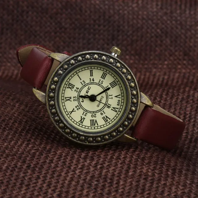 Women Retro Literary Fine Watches Ladies Vintage Roman Numerals Dial Leather Qua Women Retro Literary Fine Watches Ladies Vintage Roman Numerals Dial Leather Qua