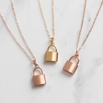 

Mavis Hare Stainless Steel 1.5*1cm Padlock Necklace with 46cm Link Chain is literally everything you need this spring