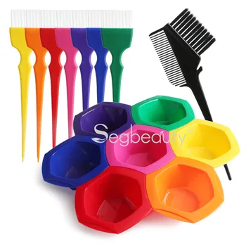 

Segbeauty Professional 15pcs/set Hair Color Dye Mixing Bowls with Brushes Hair Tools Tint Headed Hair Dye Styling Accessories