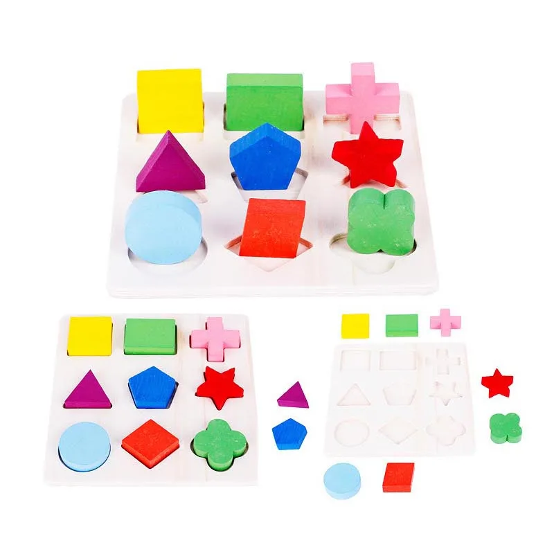 Wooden Geometric Shapes Puzzle Sorting Math Montessori Preschool Learning Educational Game Math Toys for Children Christmas Gift Wooden Geometric Shapes Puzzle Sorting Math Montessori Preschool Learning Educational Game Math Toys for Children Christmas Gift