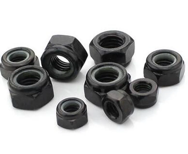 50PCS/Lot M2 M2.5 M3 M4 M5 Screw Nut Black Zinc Hexagon Nuts Anti loose