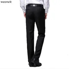 Weoneit Мужской приталенный костюм отдельные брюки формальные свадебные деловые прямые мужские брюки 4 цвета офисное платье брюки 28-40