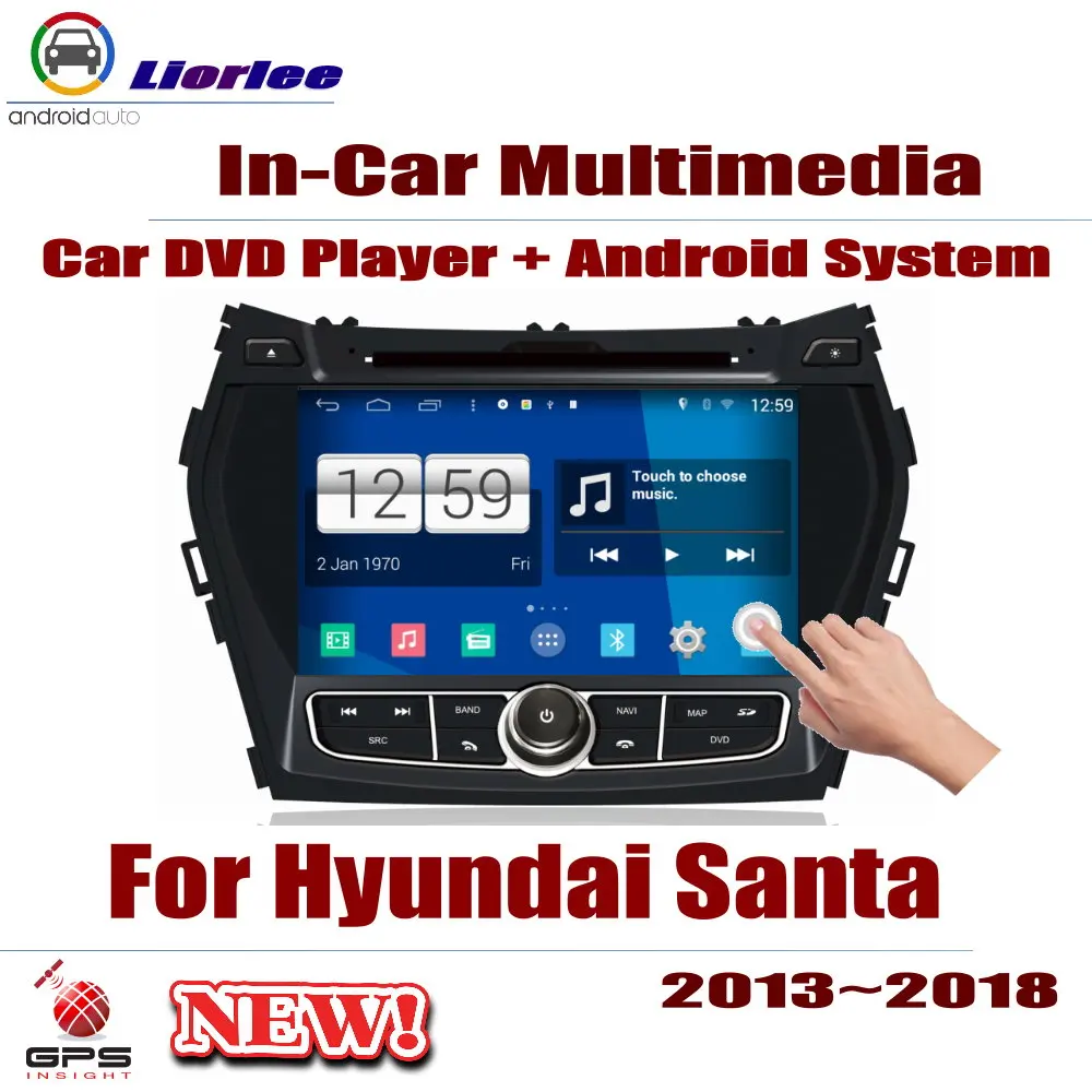 

Car Android System Android 8 Core A53 Processor IPS LCD Screen For Hyundai Santa Fe (DM NC) 2013~2018 Radio DVD Player GPS Navi