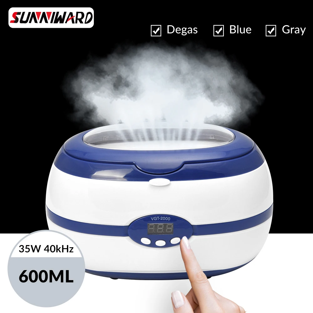 

600ml Ultrasonic Cleaner Bath Timer Jewelry Brush Glasses Manicure Stones Cutters Dental Razor Parts Ultrasound Sonic