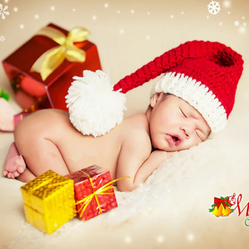 

Baby Hand-Knitted Hat Festive Christmas Hat Winter Hats Boys Girls Cute Beanie