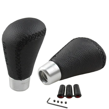 

Universal Manual Leather Car Gear Shift Knob Black Stitched Cover Shifter Shift Knob Auto Gear Shift Knob High quality