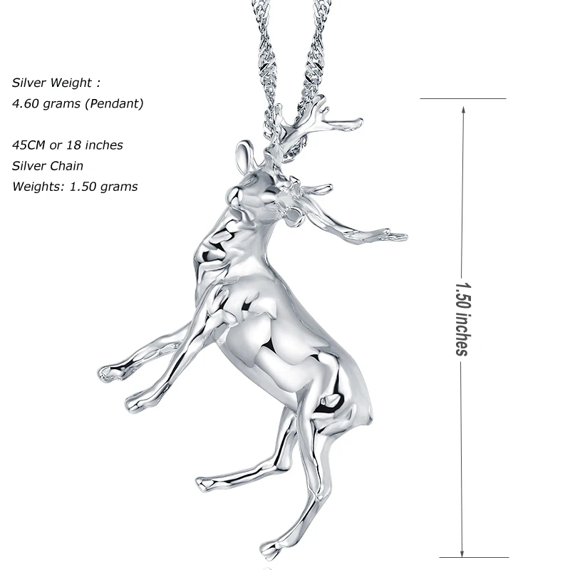 reindeer pendant sizes