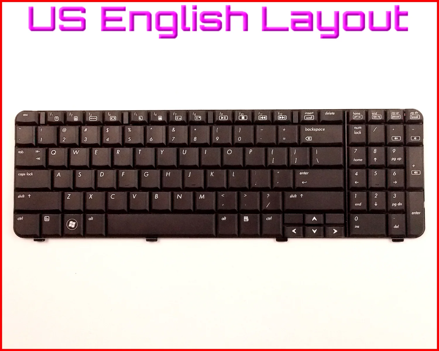 Laptop US Layout Keyboard for HP/Compaq CQ61-414 CQ61-414NR CQ61-420 CQ61-420US