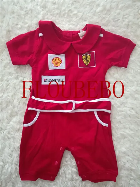 Red Baby F1 Racing Jumpsuit Romper Bodysuit Coat Kids Clothes Boy