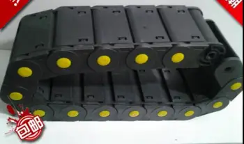 

fully closed 40x125mm Cable drag chain wire carrier with end connectors plastic towline for CNC Router Machine Tools 1000mm