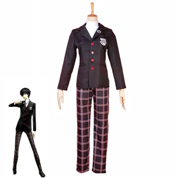 

Anime Persona 5 Akira Kurusu / Ren Amamiya Cosplay Costume Unisex Adult School Uniforms Halloween Carnival Coat + Top + Pants