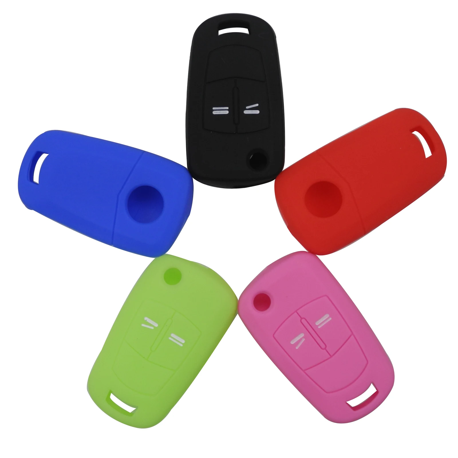 Keyforkess 2 pulsanti Flip Remote pieghevole Car Key Cover Fob Case per Vauxhall Opel Corsa Astra Vectra Signum Cover in Silicone -