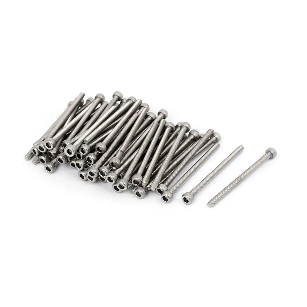 

60 pcs 304 Stainless Steel Hex Socket Head Cap Screw Bolt Thread M3 x 45mm