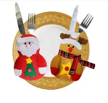 10pcs Christmas Decorations for Home Party Table Cutlery Bags Snowman Santa Claus Tableware Holder Pocket Navidad Natal Ornament 10pcs Christmas Decorations for Home Party Table Cutlery Bags Snowman Santa Claus Tableware Holder Pocket Navidad Natal Ornament