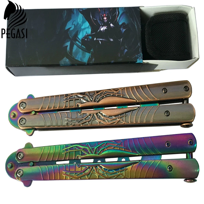 

cs go Butterfly in knife balisong Karambit folding knife blade gift training knife Practice knife not sharpened