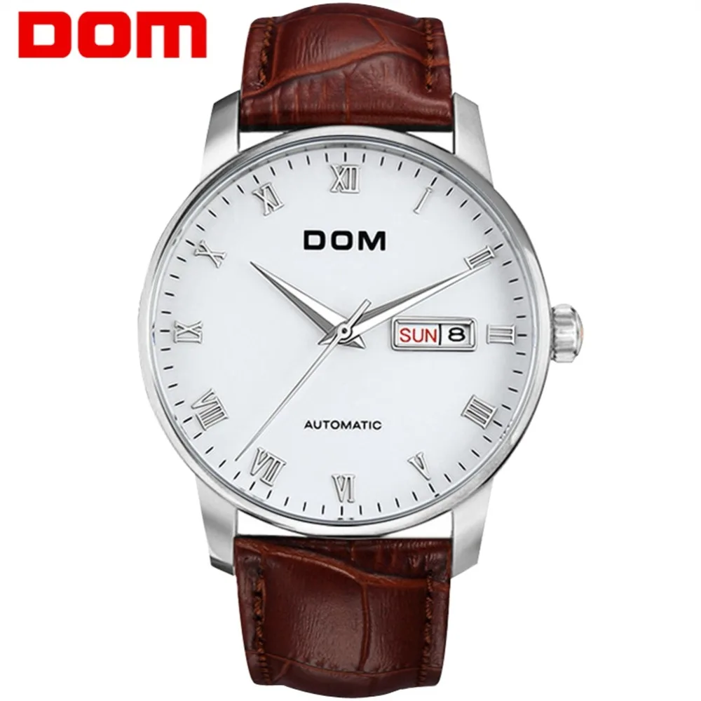 

DOM Men watches Mechanical Wristwatch Top Brand Luxury Man Automatic Waterproof Watch Business Men Clock Relogio M-57L-7M