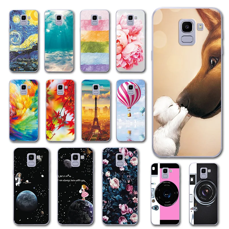 

Cute Art Cases Coque For Samsung Galaxy J6 2018 Soft Silicone Novelty Phone Shell Galaxy J62018 5.6 inch Back Cover Fundas