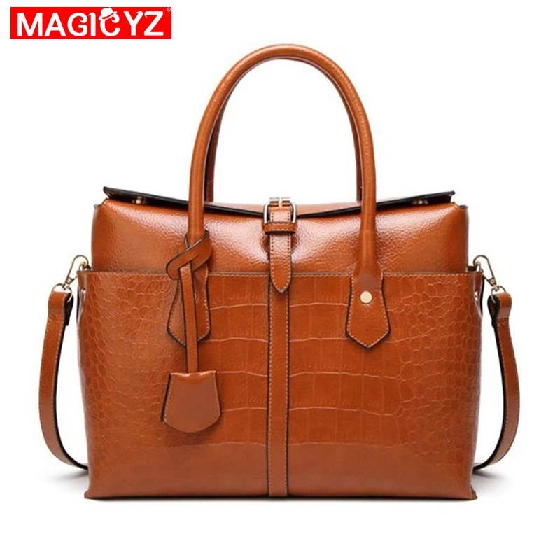 

MAGICYZ Elegent Crocodile Pattern Luxury Handbag Women Bags Designer High Quality Crossbody Bag For Women 2019 Sac A Main