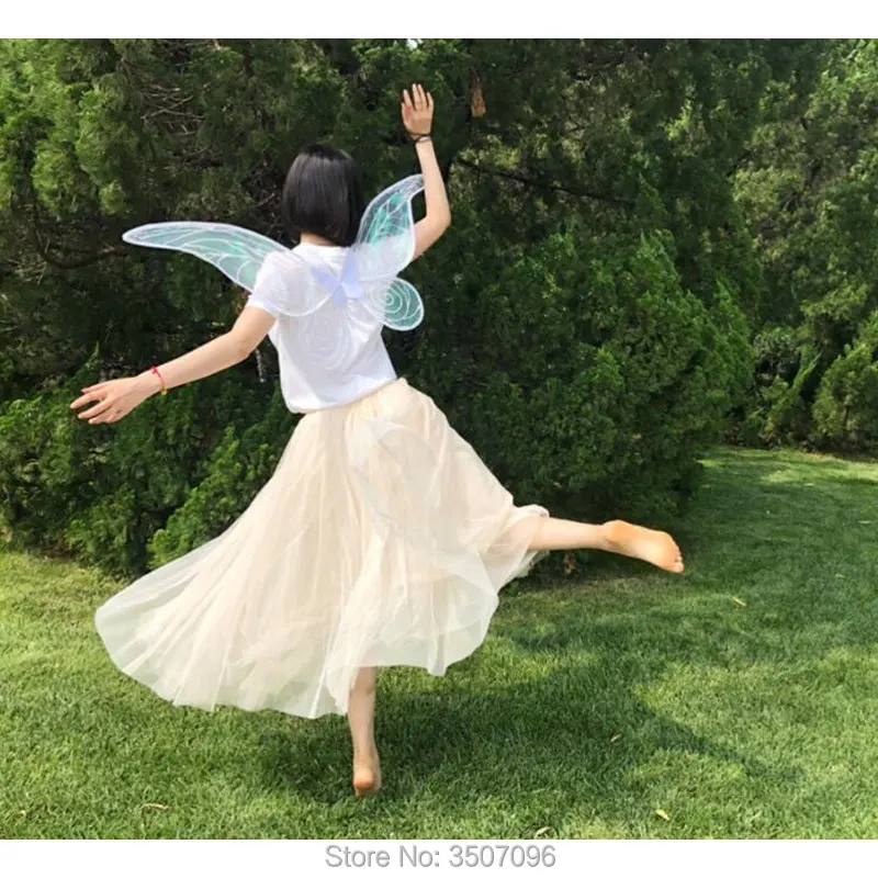Мультяшная принцесса Тинкер Белл крылья девочки фея Динь-Динь Косплей маскарадный костюм Хэллоуин крылья бабочки
