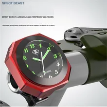 SPIRIT BEAST Motocross Table Clock Parts Scooter Decorative Hour Bell Waterproof Electronic Bell Car Clocks Wwatches Sports Watc