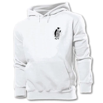 

Penguin Just Smile and Wave Design Unisex Graphic Hoodie Sweatshirt Strings Mens Womens Cotton Hooded Tops Pullover Coats