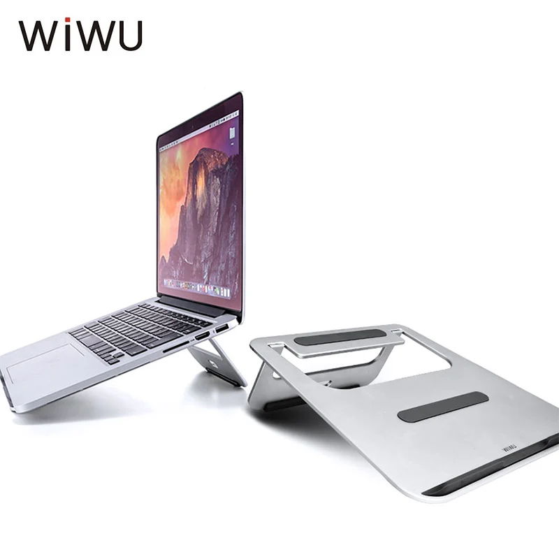 

WIWU Universal Aluminum Laptop Stand Adjustable Cooling Cooler Desk Pad Desktop Holder Bracket For Macbook Air/Pro Notebook