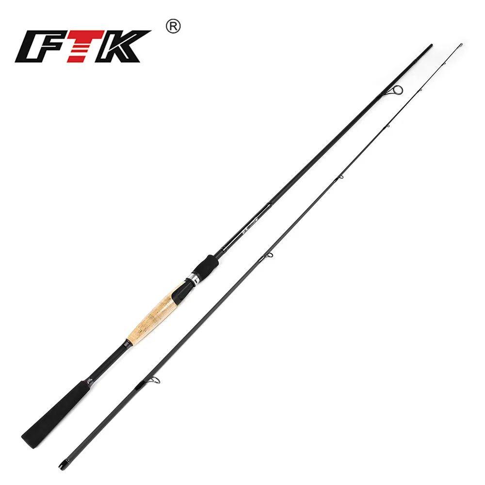 

FTK Spinning Fishing Rod 80% Carbon Super Hard Fishing Pole 2 Sections Lure Fishing Rod
