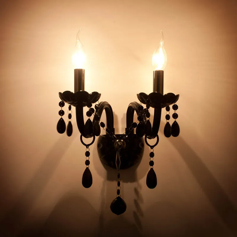 Black E14 led wall candle lights Bedroom American vintage wall sconce Luz Cafe dining room indoor lighting Antique Wall abajur Black E14 led wall candle lights Bedroom American vintage wall sconce Luz Cafe dining room indoor lighting Antique Wall abajur