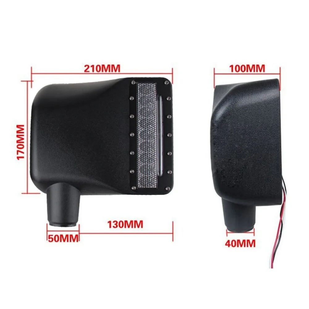 Side View Mirror Kit Rear View Mirror Housing with Turn Signal Light for JEEP JK JKU 2007-2016 2