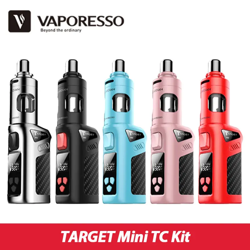 Prix pour 100% D'origine Vaporesso CIBLE Mini TC Electronic Cigarette Kit 40 W VW/VT (Ni, SS, Ti) 1400 mAH Batterie Mod et 2.0 ml Tuteur Réservoir Prix pour 100% D'origine Vaporesso CIBLE Mini TC Electronic Cigarette Kit 40 W VW/VT (Ni, SS, Ti) 1400 mAH Batterie Mod et 2.0 ml Tuteur Réservoir