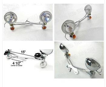 

Metal Passing Turn Signal Spot Light Bar For Street Electra Glides Street Glides Road Glides Dyna Wide Glide FLST FLT FLHT