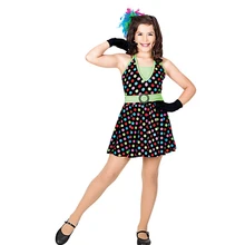 Специальное предложение, тренировочная одежда для занятий гимнастикой для девочек большие размеры современная танцевальная одежда платье в горошек костюм для детей, взрослых этап Костюмы