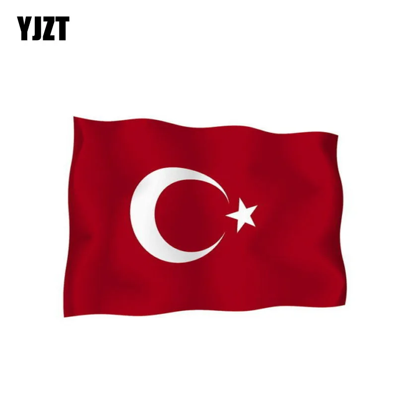 YJZT 10.5CM*7.3CM Personality Turkey Turkish Car Sticker